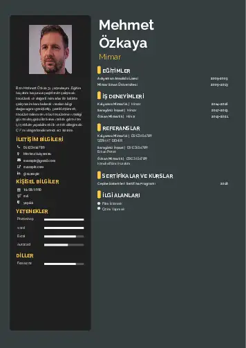 Mimar Cv Örnekleri cv indir